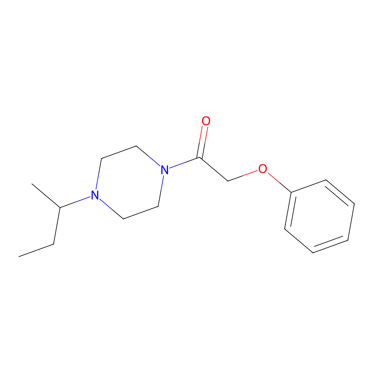 1-[4-(Butan-2-yl)piperazin-1-yl]-2-phenoxyethanone molecular structure, CAS 510720-96-4