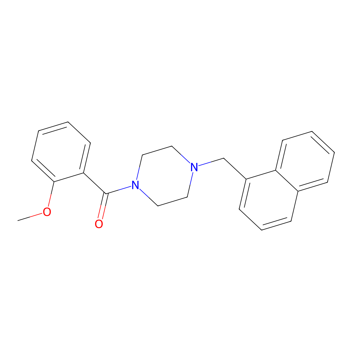 (2-Methoxyphenyl)-[4-(naphthalen-1-ylmethyl)piperazin-1-yl]methanone molecular structure, CAS 510720-97-5