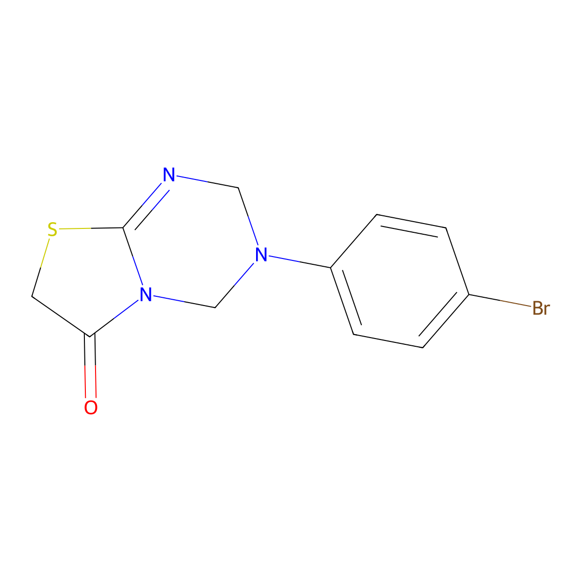 3-(4-Bromophenyl)-2,4-dihydro-[1,3]thiazolo[3,2-a][1,3,5]triazin-6-one molecular structure, CAS 510721-24-1