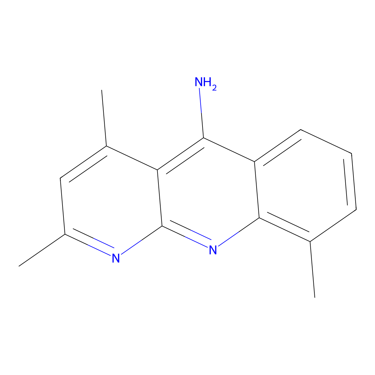 2,4,9-Trimethylbenzo(b)(1,8)naphthyridin-5-amine molecular structure, CAS 510721-85-4