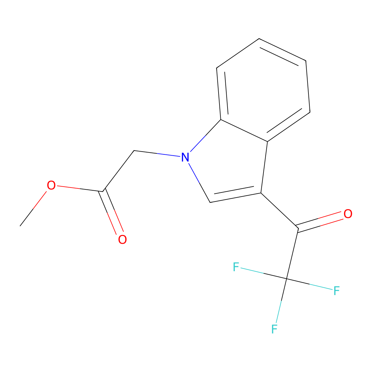 methyl [3-(trifluoroacetyl)-1H-indol-1-yl]acetate molecular structure, CAS 510722-08-4