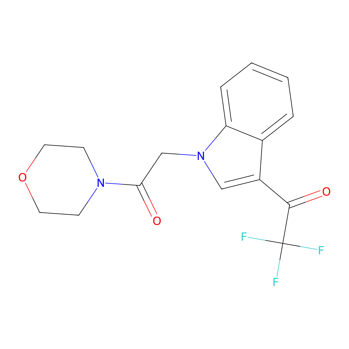 2,2,2-Trifluoro-1-[1-(2-morpholin-4-yl-2-oxoethyl)indol-3-yl]ethanone molecular structure, CAS 510722-10-8