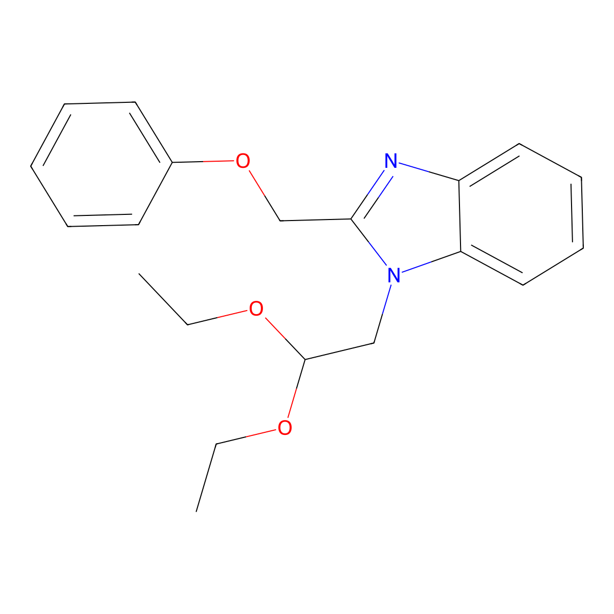 1-(2,2-Diethoxyethyl)-2-(phenoxymethyl)benzimidazole molecular structure, CAS 510723-47-4