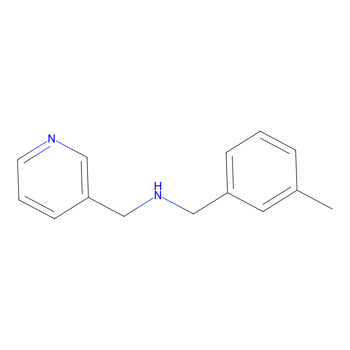 (3-Methyl-benzyl)-pyridin-3-ylmethyl-amine molecular structure, CAS 510723-59-8
