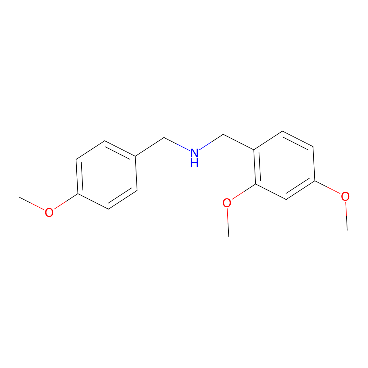 (2,4-Dimethoxy-benzyl)-(4-methoxy-benzyl)-amine molecular structure, CAS 510723-61-2