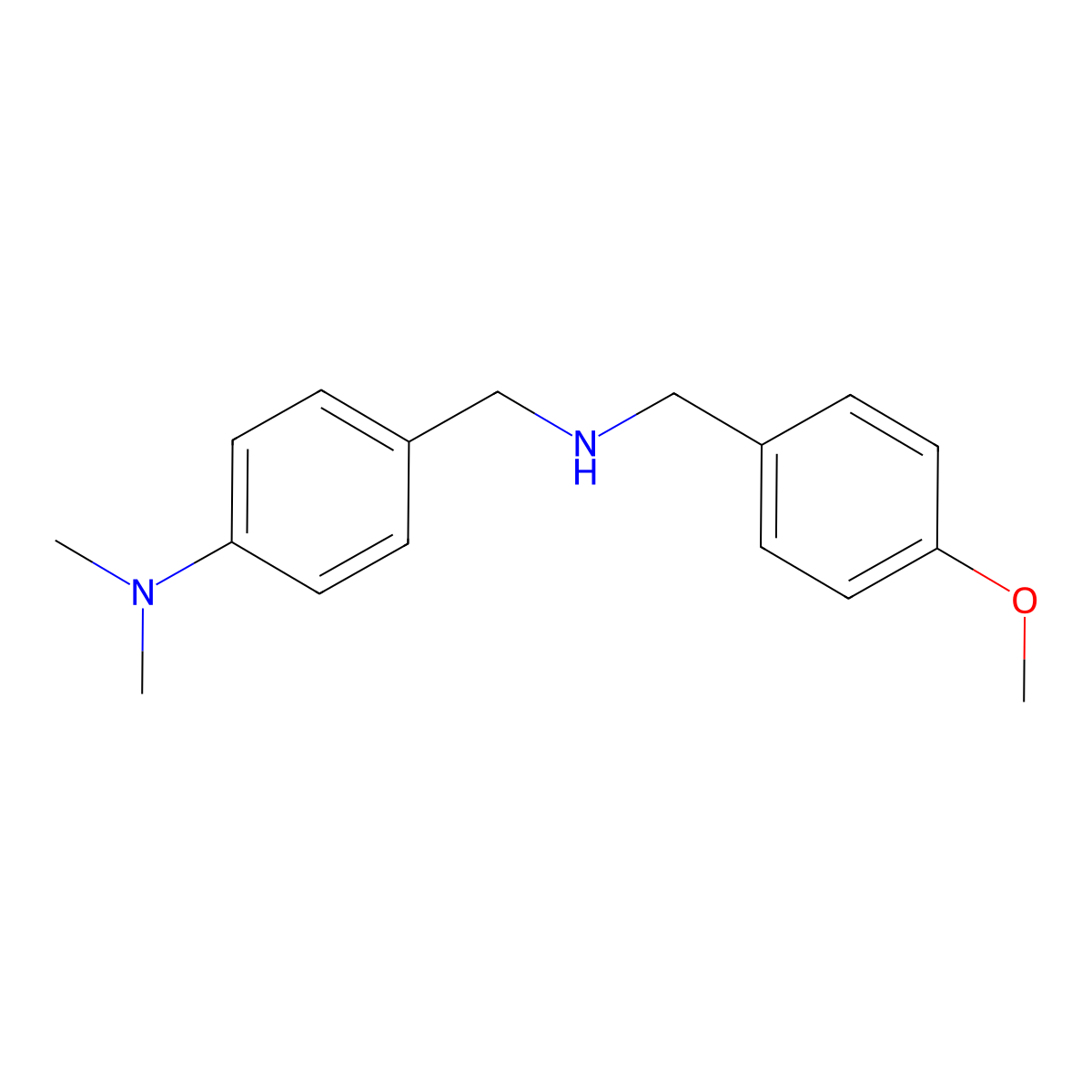 {4-[(4-Methoxy-benzylamino)-methyl]-phenyl}-dimethyl-amine molecular structure, CAS 510723-62-3