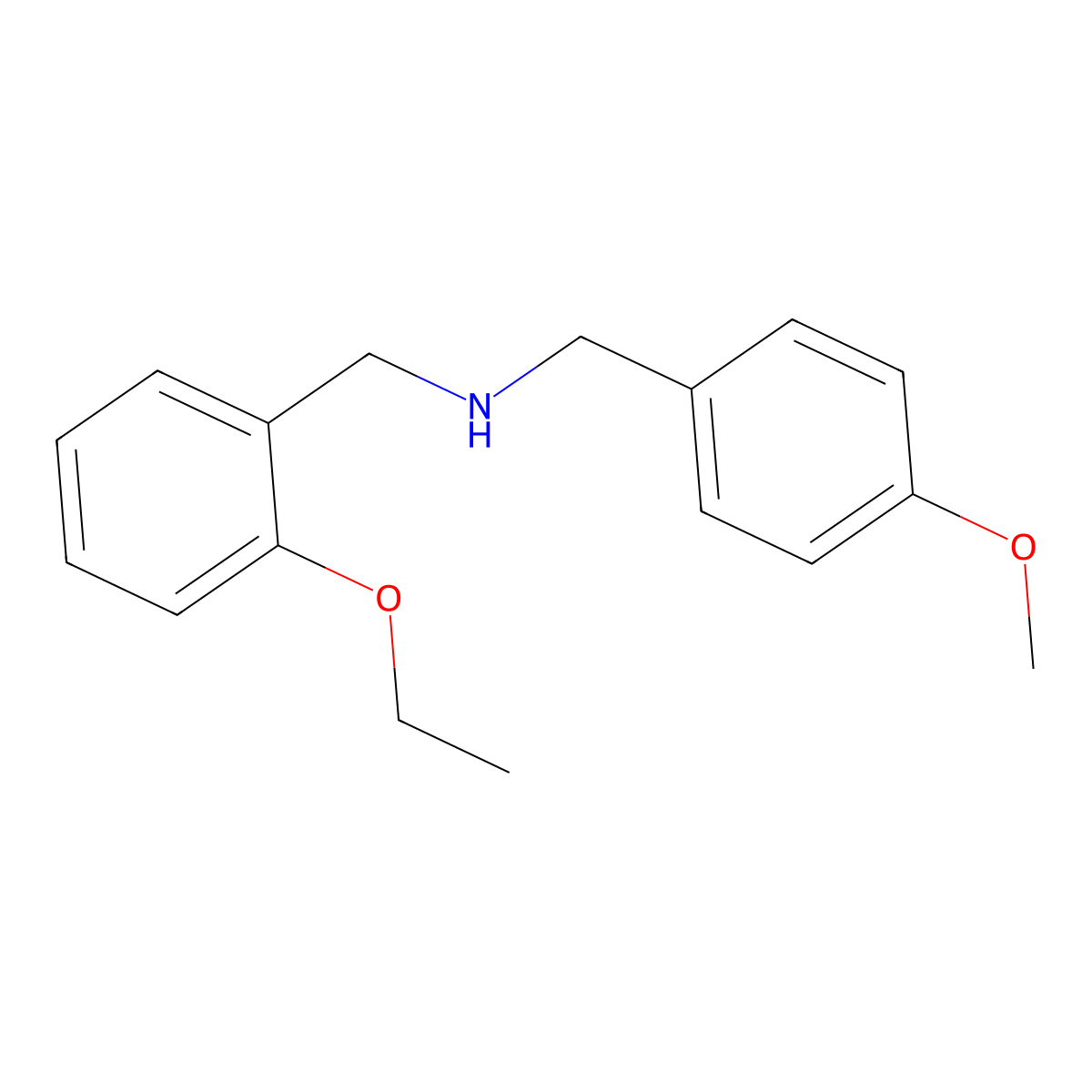 (2-Ethoxy-benzyl)-(4-methoxybenzyl)amine molecular structure, CAS 510723-63-4