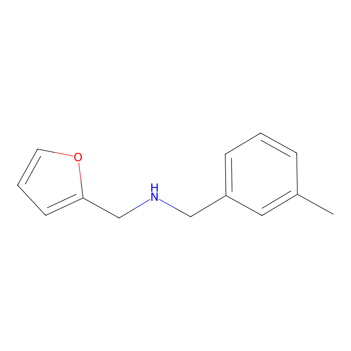 Furan-2-ylmethyl-(3-methyl-benzyl)-amine molecular structure, CAS 510723-74-7