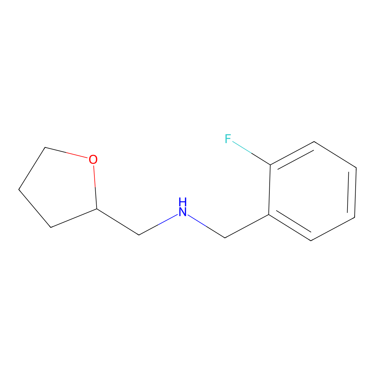 (2-Fluoro-benzyl)-(tetrahydro-furan-2-ylmethyl)-amine molecular structure, CAS 510723-78-1