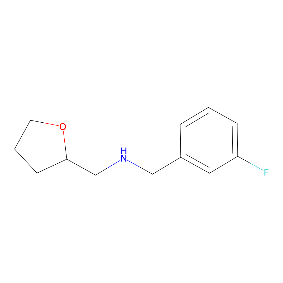 (3-Fluoro-benzyl)-(tetrahydro-furan-2-ylmethyl)-amine molecular structure, CAS 510723-79-2