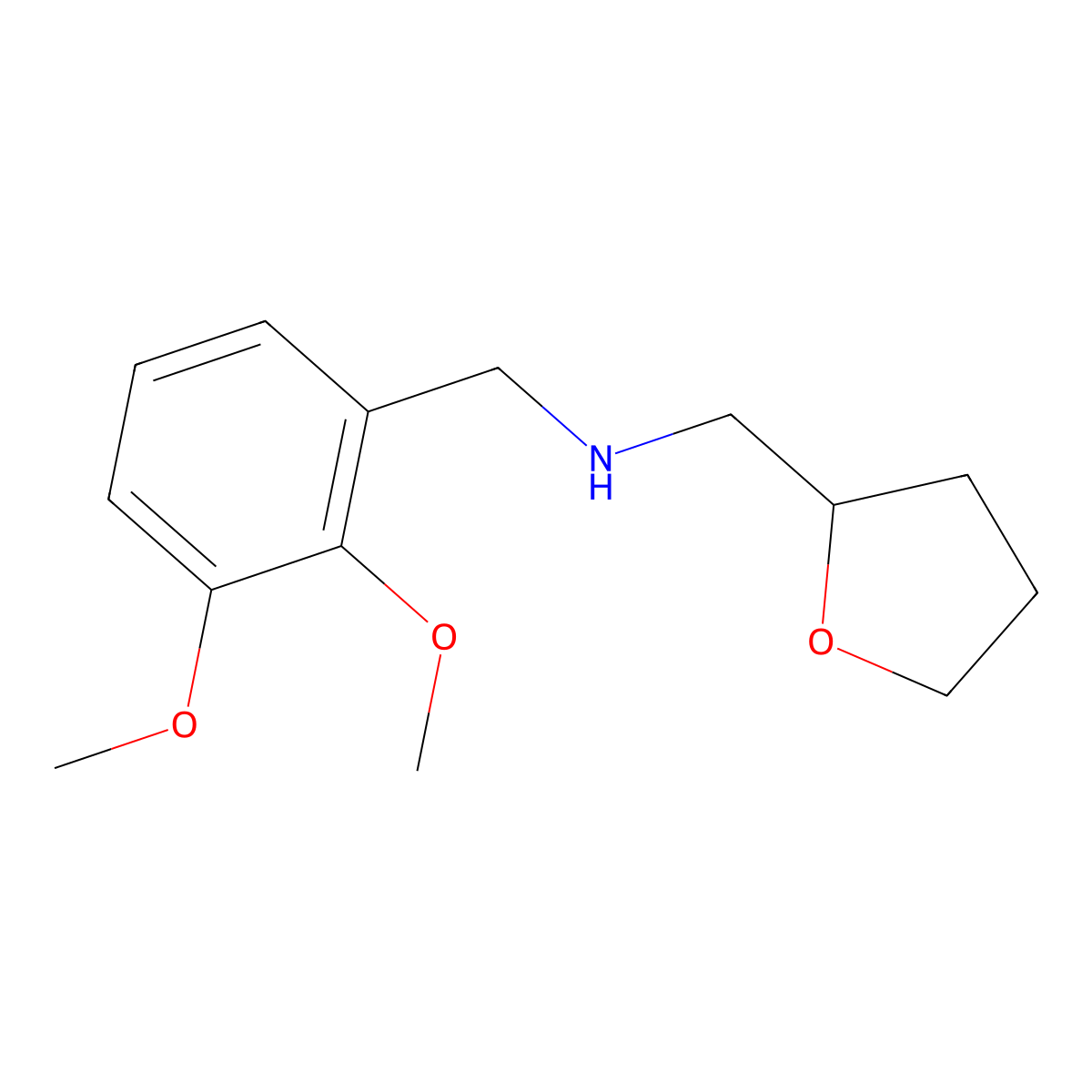 (2,3-Dimethoxy-benzyl)-(tetrahydro-furan-2-YL-methyl)-amine molecular structure, CAS 510723-80-5