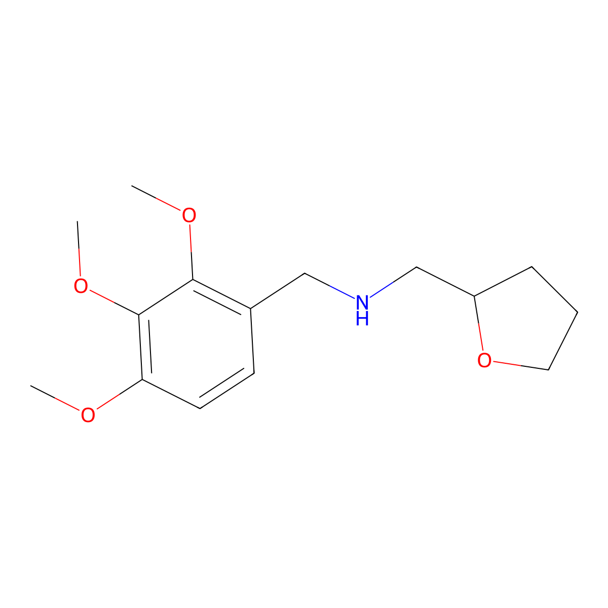 (Tetrahydro-furan-2-ylmethyl)-(2,3,4-trimethoxy-benzyl)-amine molecular structure, CAS 510723-81-6