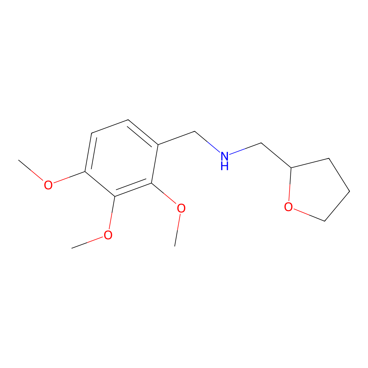 (Tetrahydro-furan-2-ylmethyl)-(2,3,4-trimethoxy-benzyl)-amine molecular structure, CAS 510723-81-6