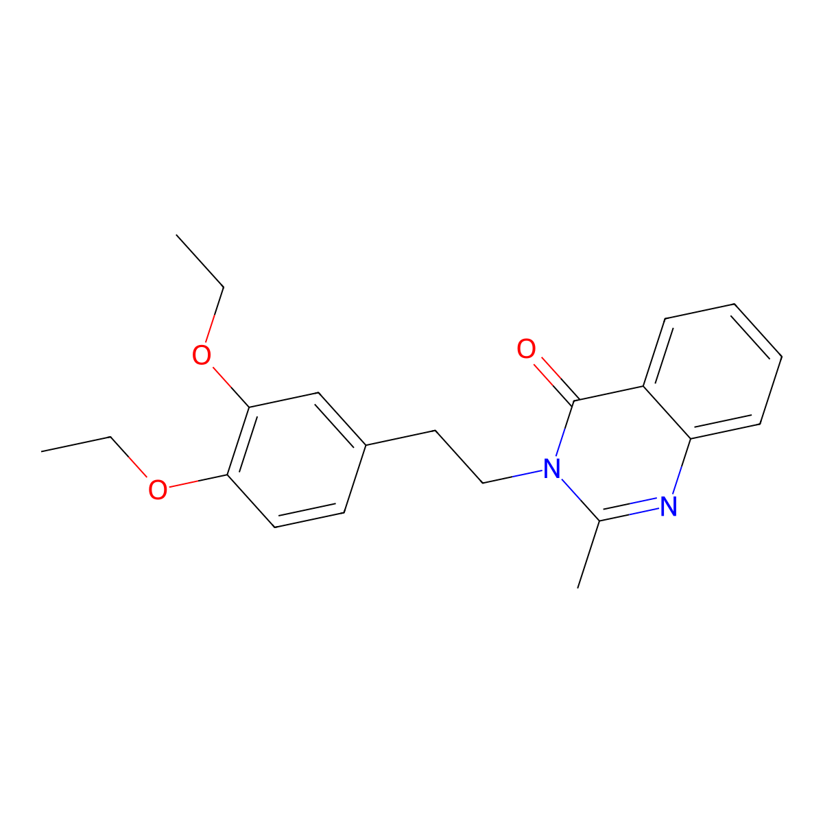 3-[2-(3,4-Diethoxyphenyl)ethyl]-2-methylquinazolin-4-one molecular structure, CAS 510723-93-0