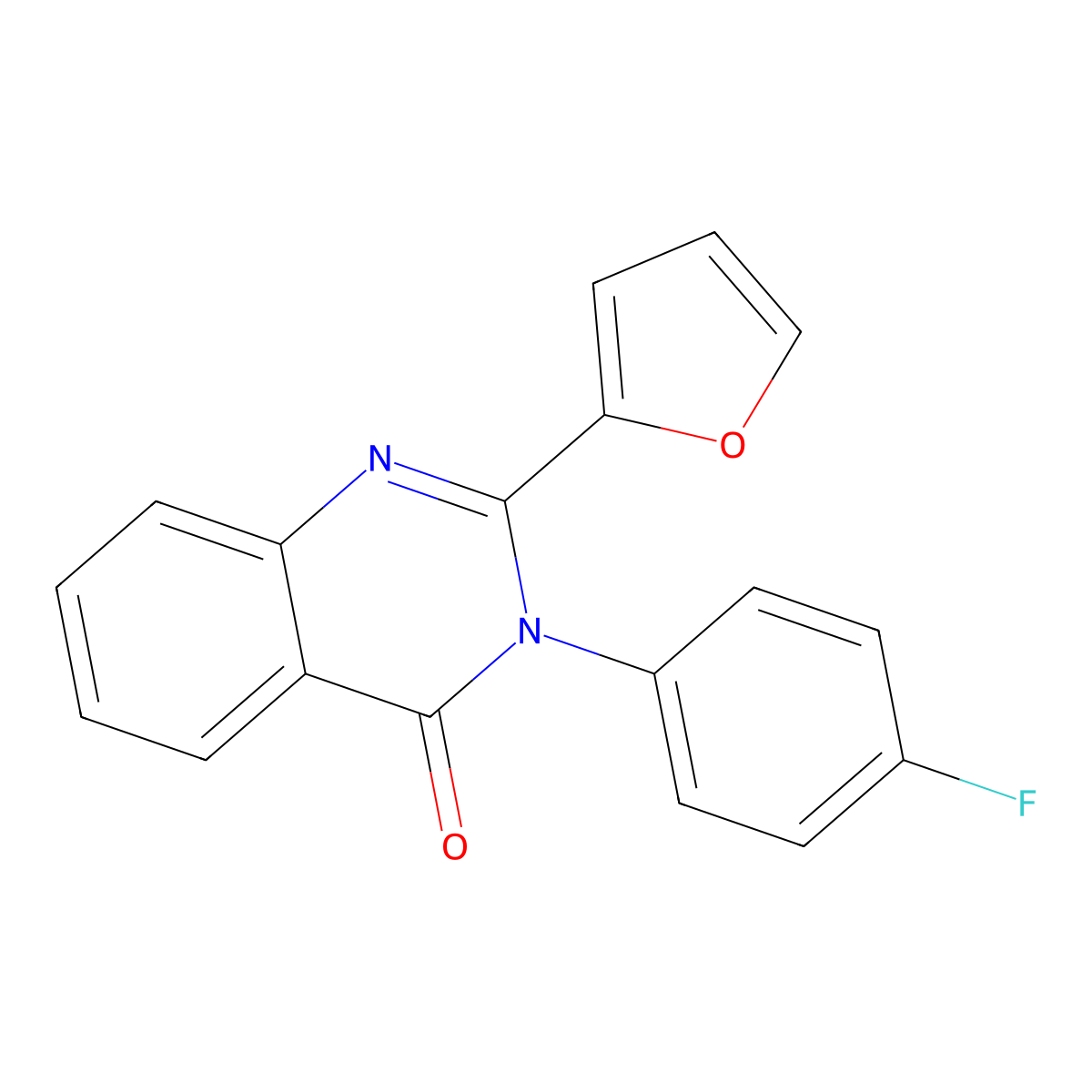 3-(4-Fluorophenyl)-2-(furan-2-yl)quinazolin-4-one molecular structure, CAS 510723-98-5