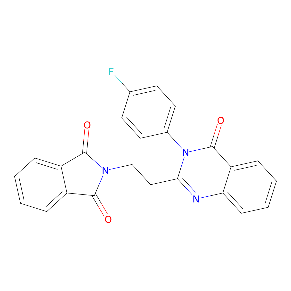 2-[2-[3-(4-Fluorophenyl)-4-oxoquinazolin-2-yl]ethyl]isoindole-1,3-dione molecular structure, CAS 510724-04-6