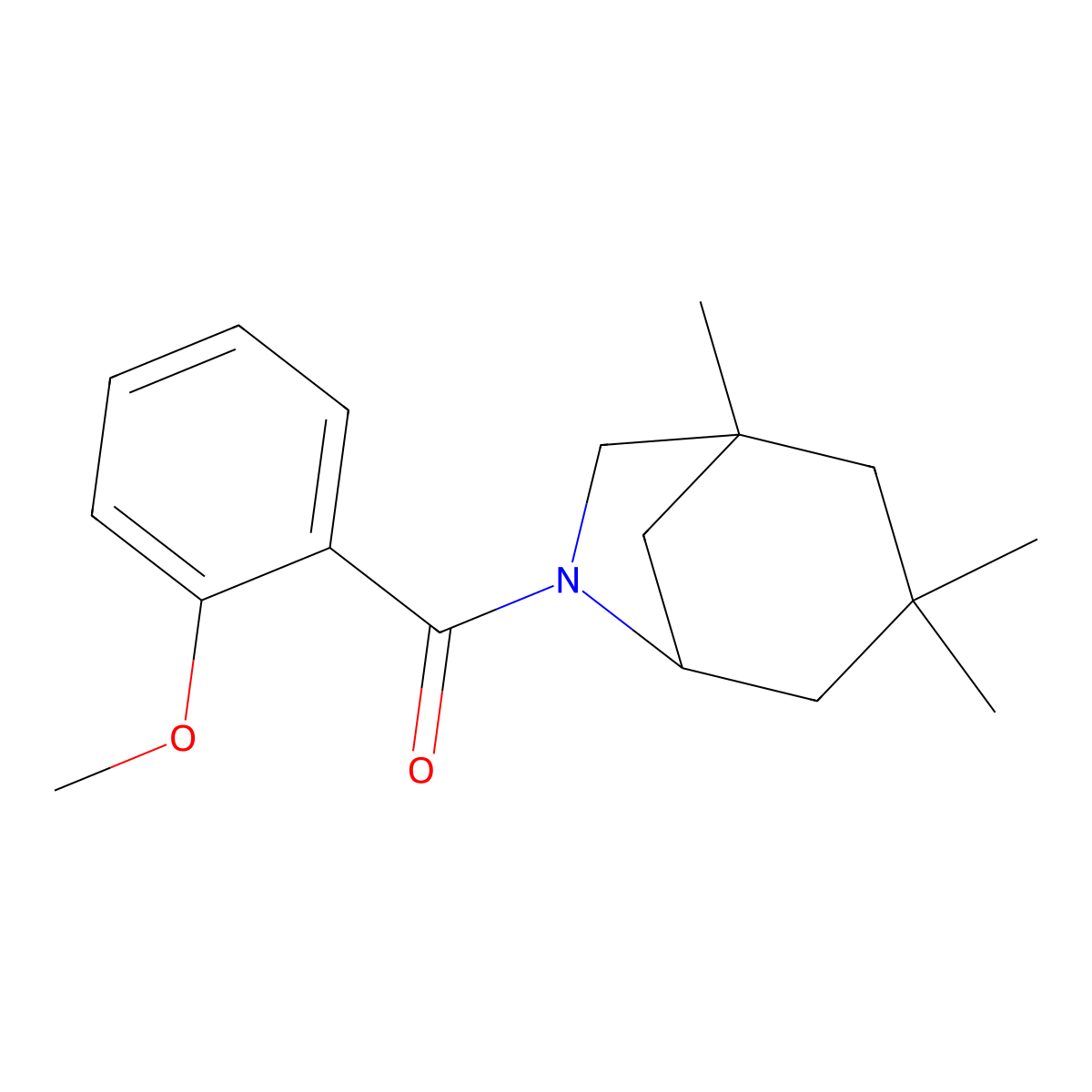 (2-Methoxyphenyl)(1,3,3-trimethyl-6-azabicyclo[3.2.1]oct-6-yl)methanone molecular structure, CAS 510724-22-8