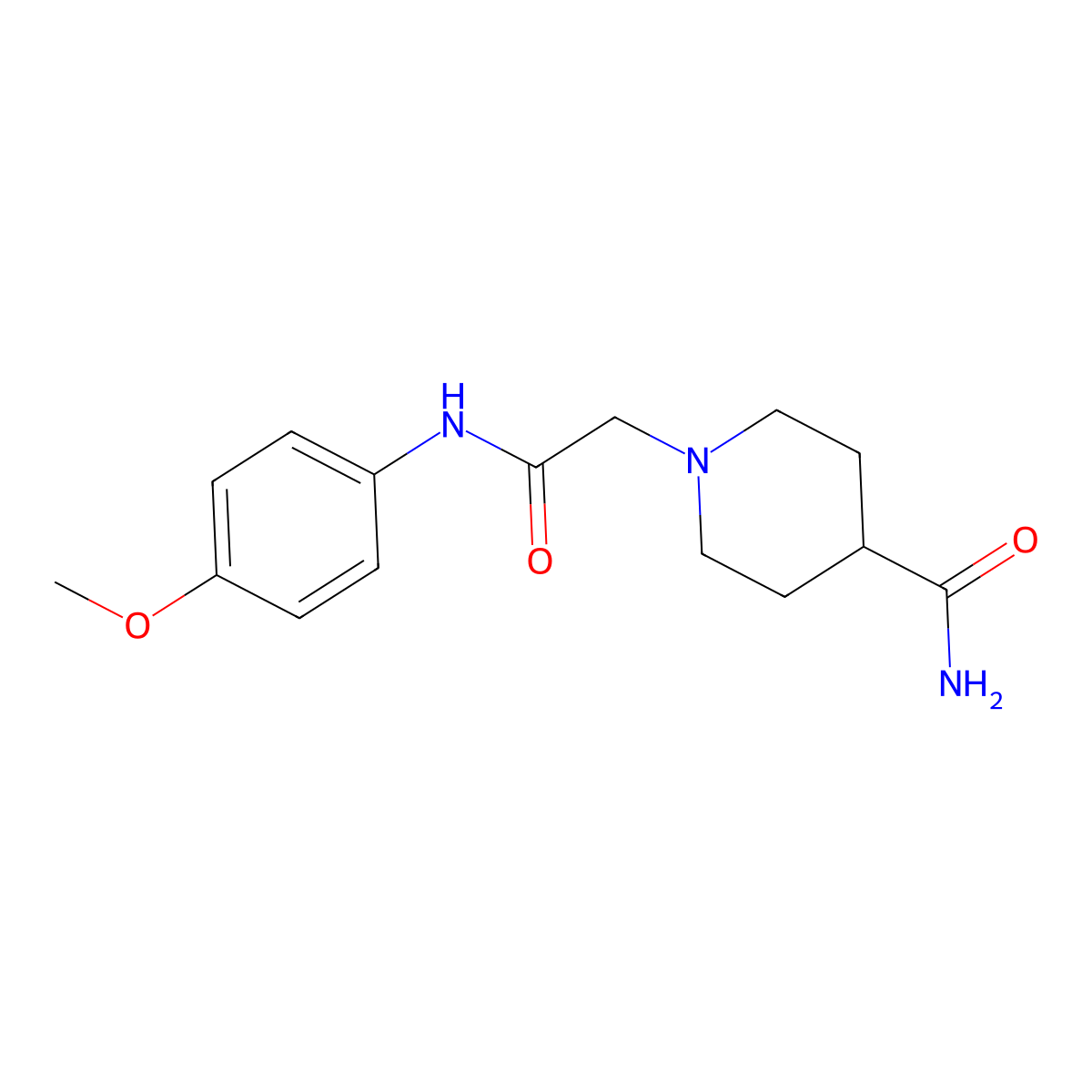 1-[2-(4-Methoxyanilino)-2-oxoethyl]piperidine-4-carboxamide molecular structure, CAS 510725-22-1