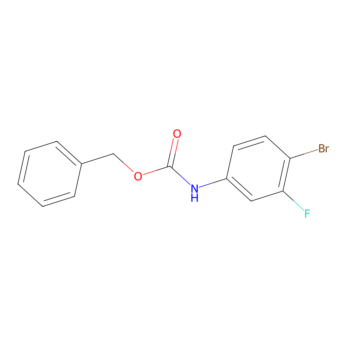 N-(4-bromo-3-fluorophenyl)carbamic acid phenylmethyl ester molecular structure, CAS 510729-01-8