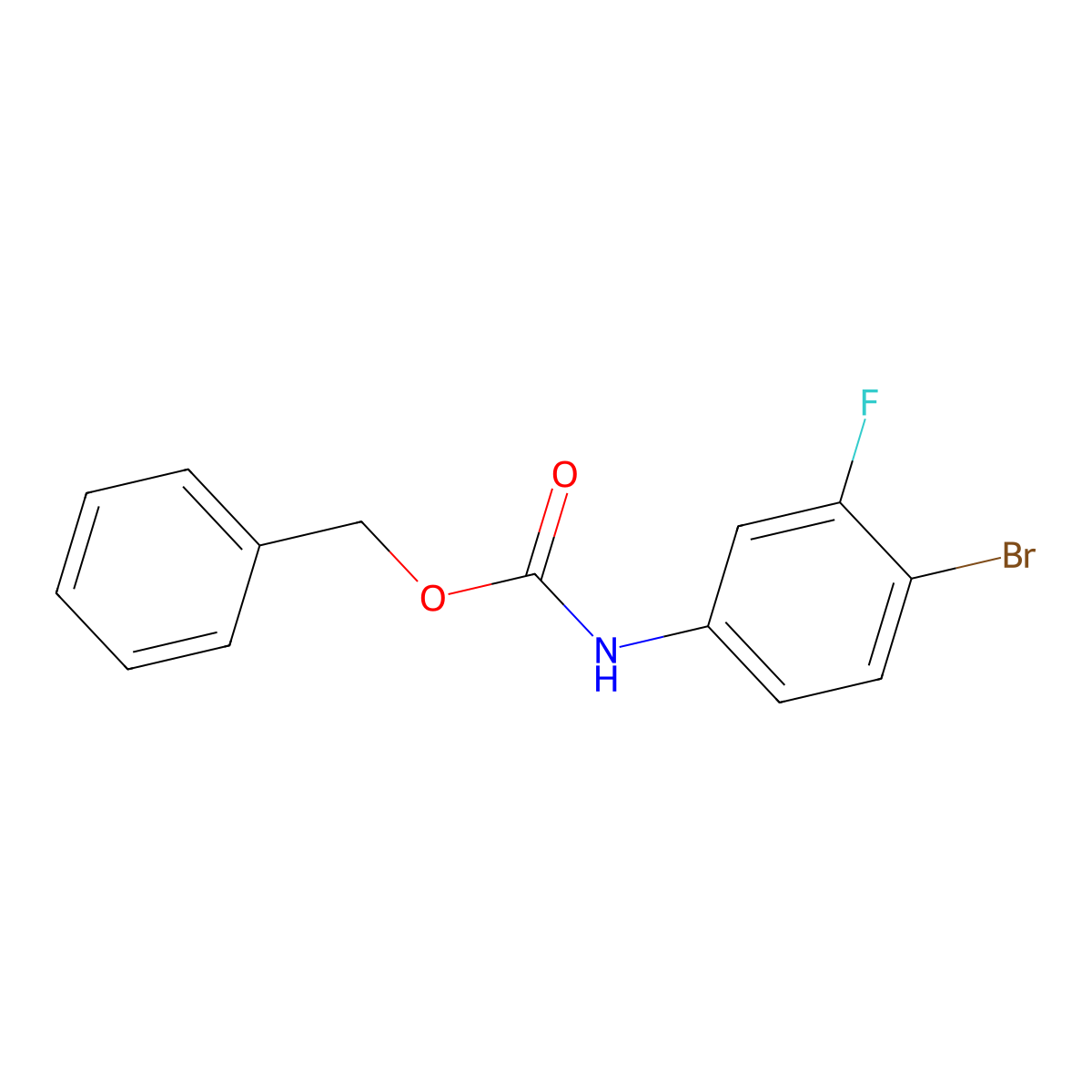 N-(4-bromo-3-fluorophenyl)carbamic acid phenylmethyl ester molecular structure, CAS 510729-01-8