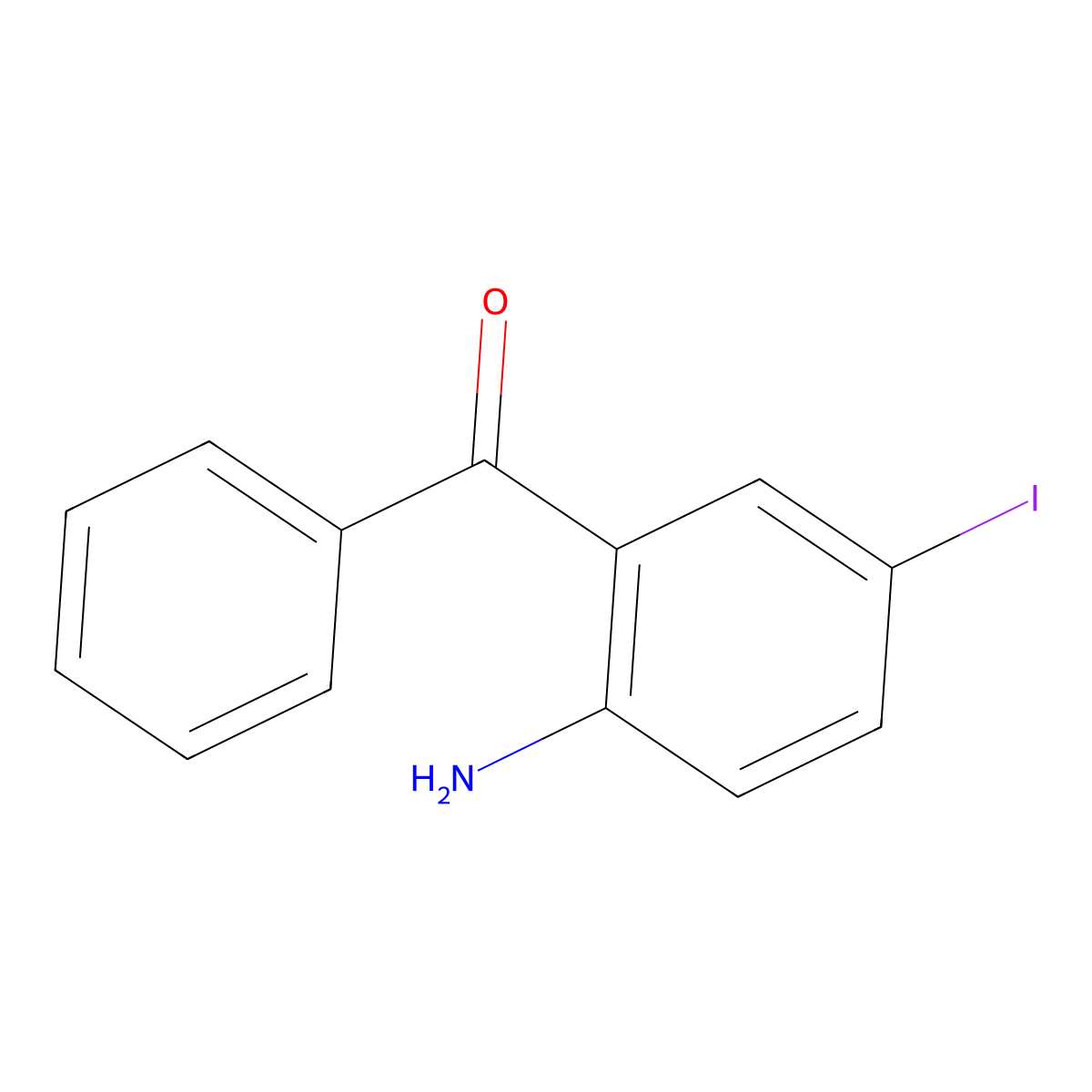 2-Amino-5-iodobenzophenone molecular structure, CAS 51073-69-9