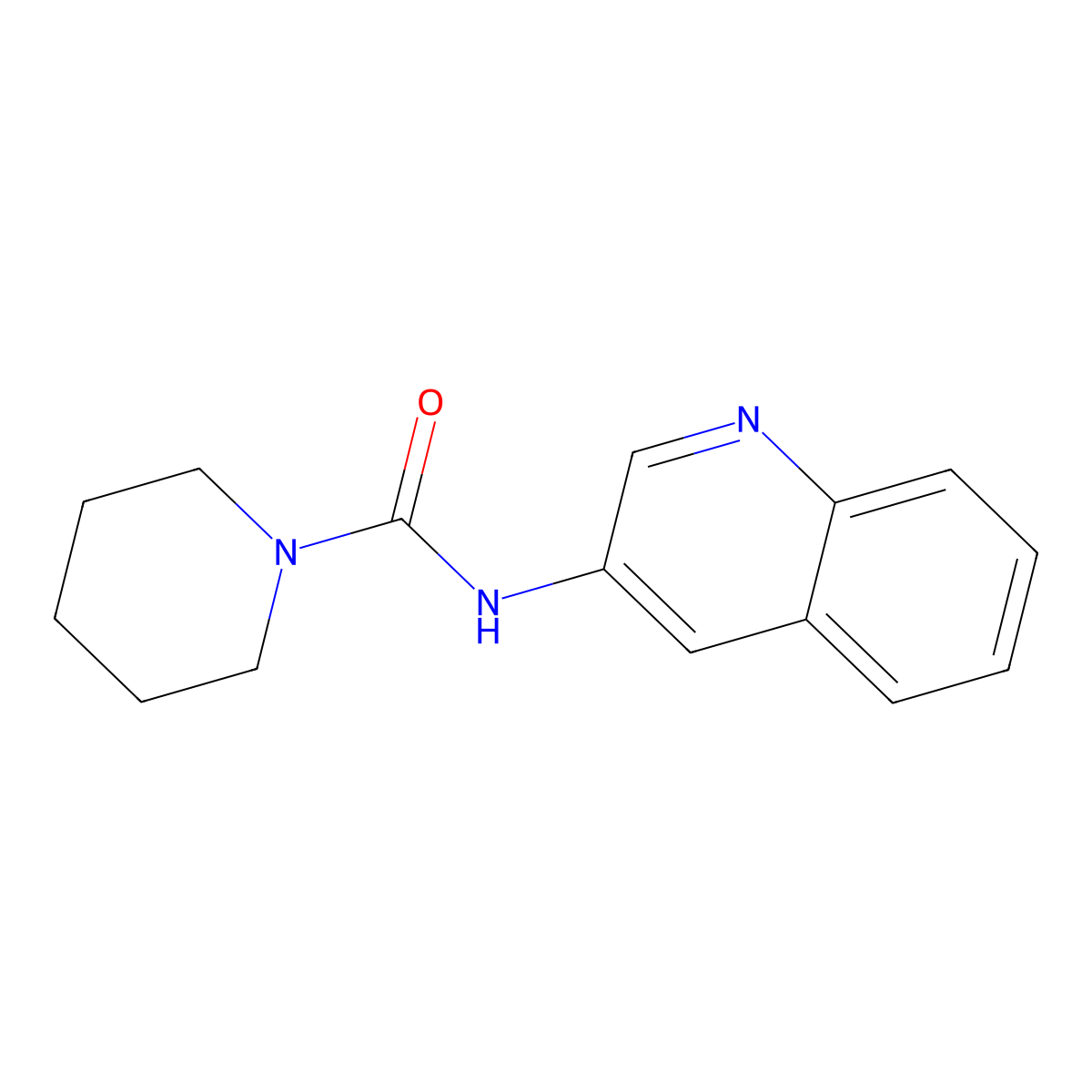N-(quinolin-3-yl)piperidine-1-carboxamide molecular structure, CAS 510734-33-5