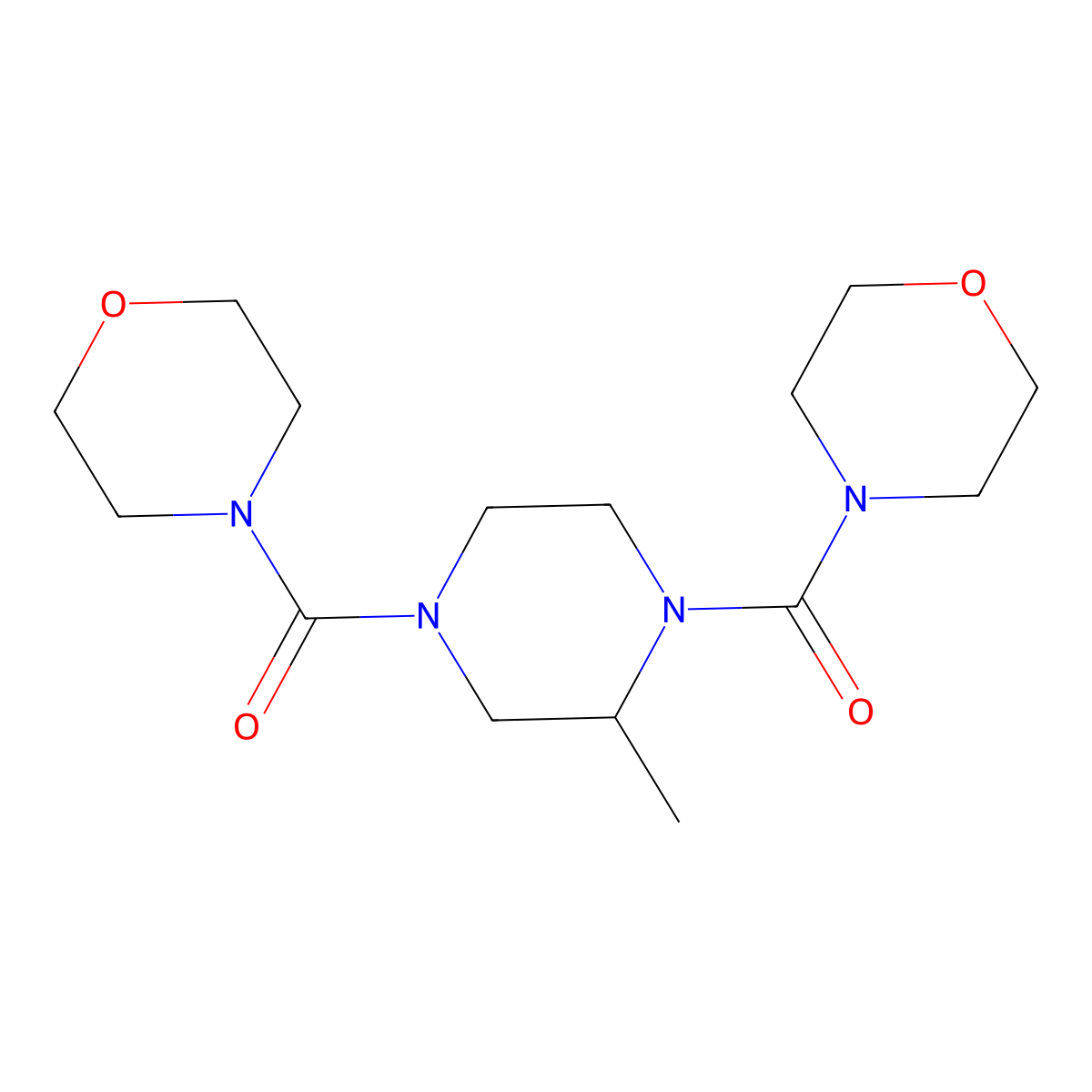 [3-Methyl-4-(morpholine-4-carbonyl)piperazin-1-yl]-morpholin-4-ylmethanone molecular structure, CAS 510734-62-0