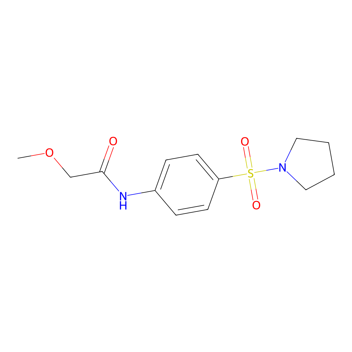 2-methoxy-N-(4-pyrrolidin-1-ylsulfonylphenyl)acetamide molecular structure, CAS 510737-09-4