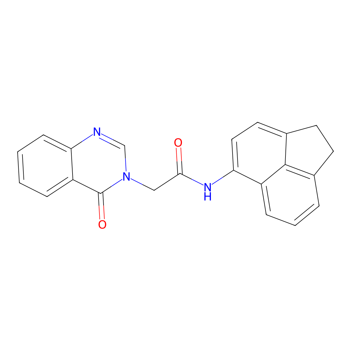 N-(1,2-dihydroacenaphthylen-5-yl)-2-(4-oxoquinazolin-3(4H)-yl)acetamide molecular structure, CAS 510737-51-6
