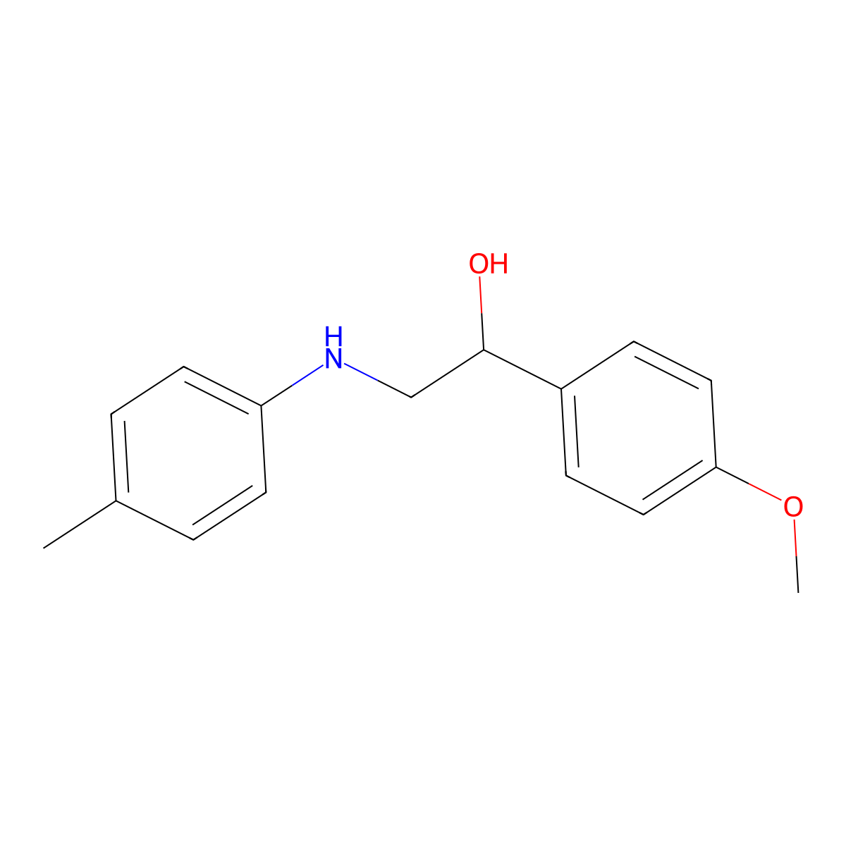 1-(4-Methoxy-phenyl)-2-p-tolylamino-ethanol molecular structure, CAS 510737-64-1