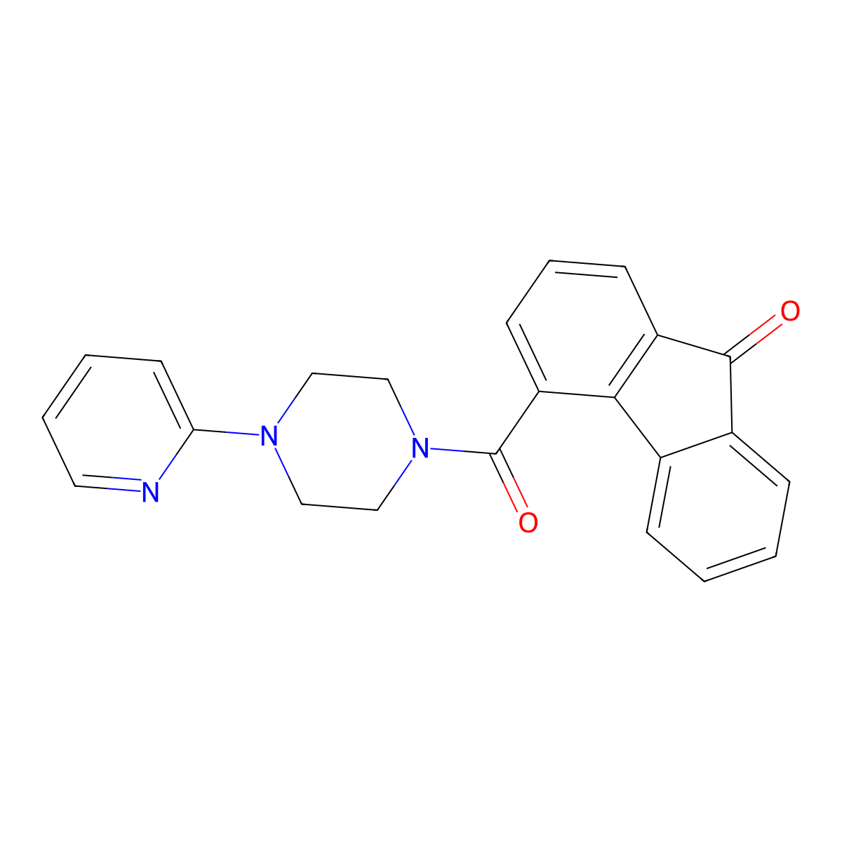 4-(4-Pyridin-2-ylpiperazine-1-carbonyl)fluoren-9-one molecular structure, CAS 510737-78-7
