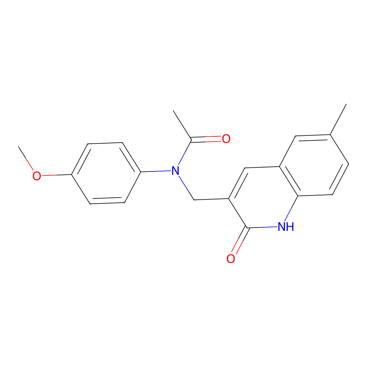 N-(2-Hydroxy-6-methyl-quinolin-3-ylmethyl)-N-(4-methoxy-phenyl)-acetamide molecular structure, CAS 510739-02-3