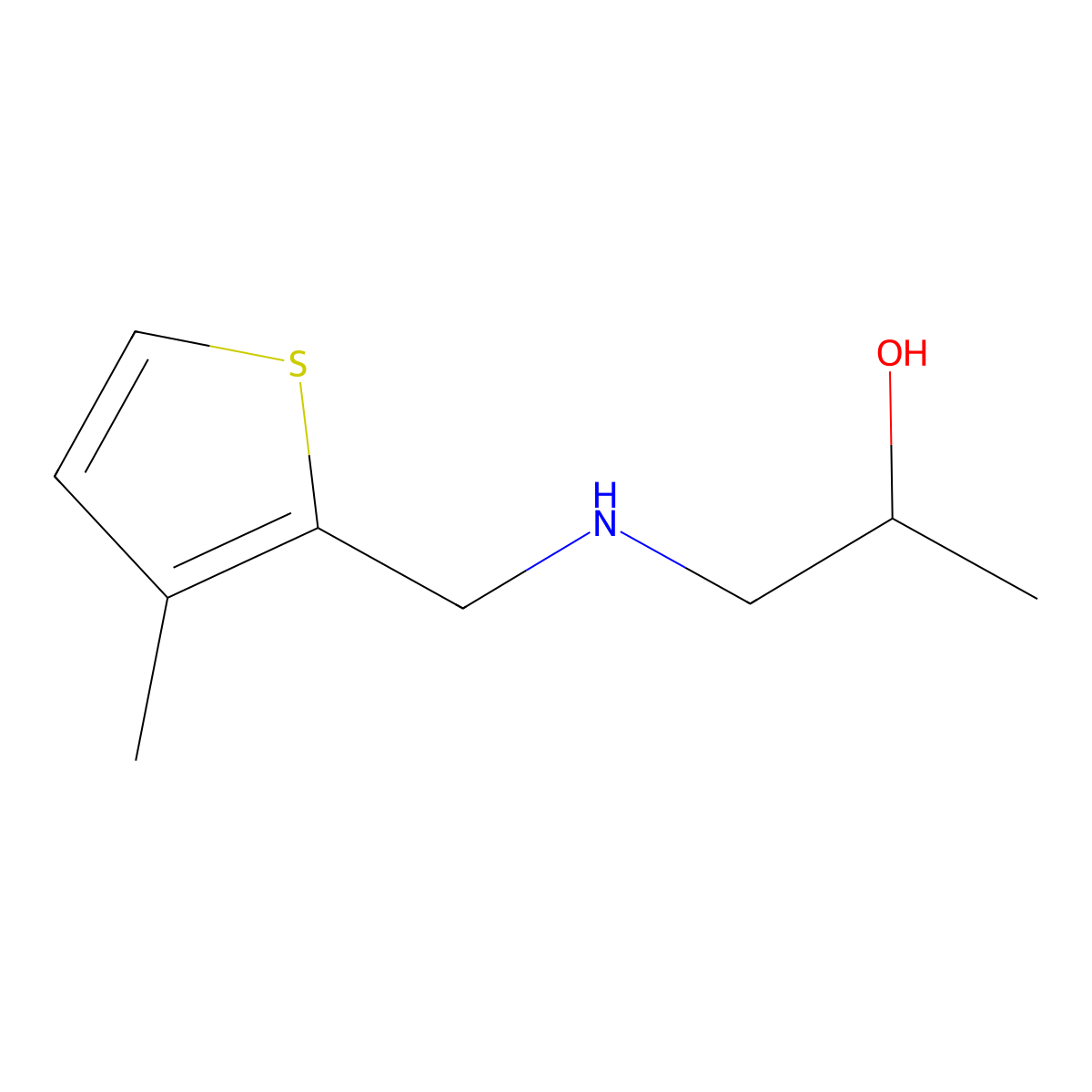 1-[(3-Methyl-thiophen-2-ylmethyl)-amino]-propan-2-ol molecular structure, CAS 510739-99-8