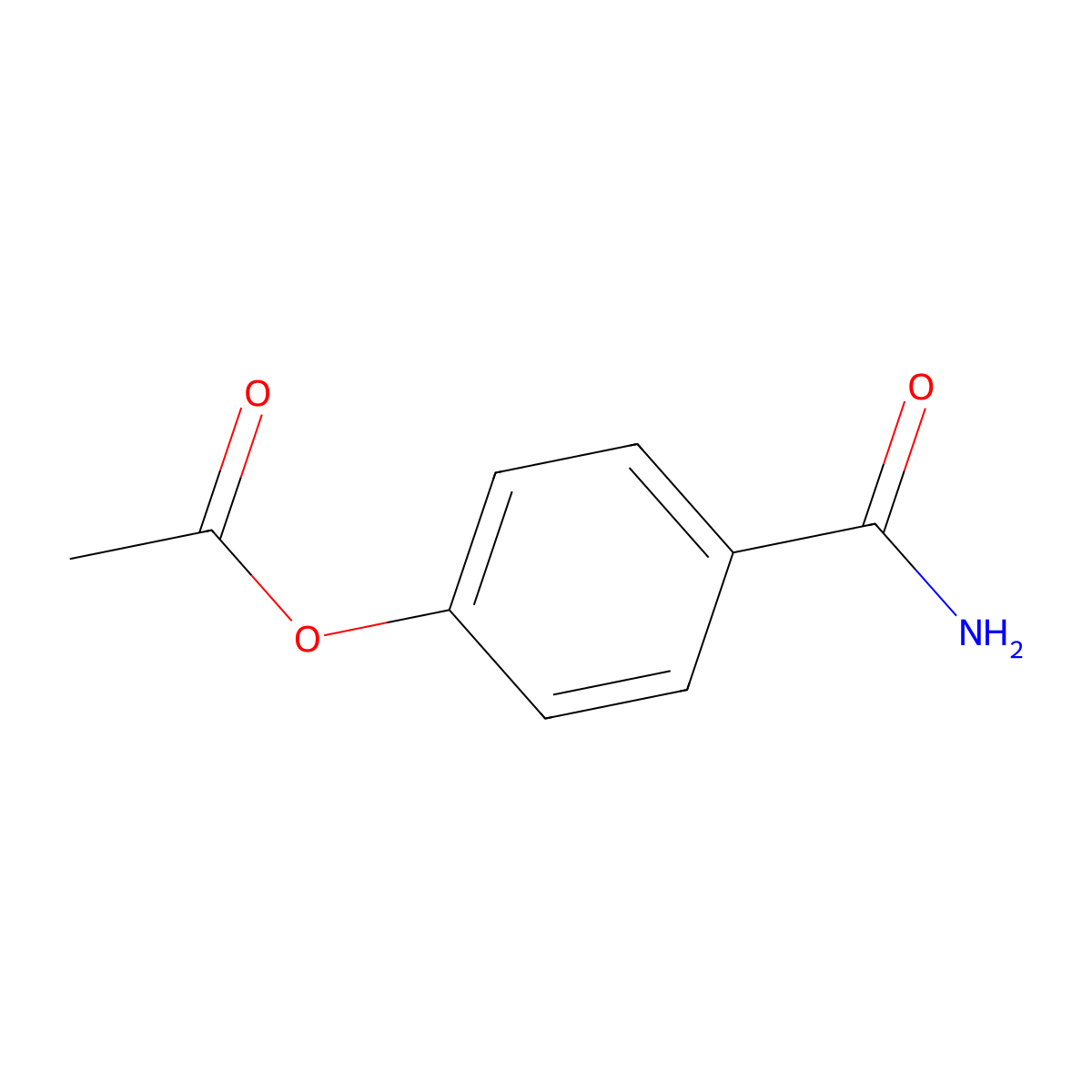 4-(Aminocarbonyl)phenyl acetate molecular structure, CAS 51074-95-4