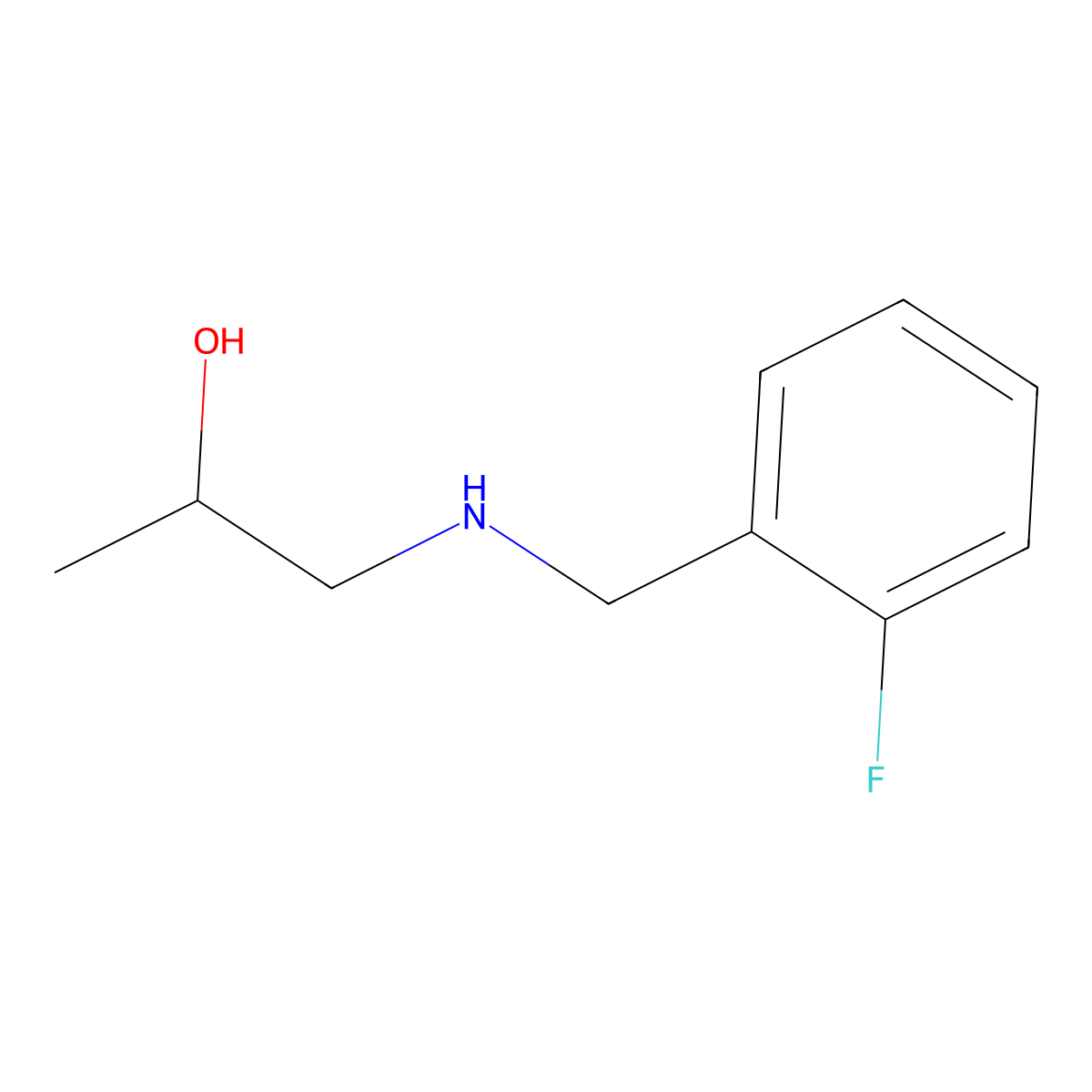 1-((2-Fluorobenzyl)amino)propan-2-ol molecular structure, CAS 510740-00-8