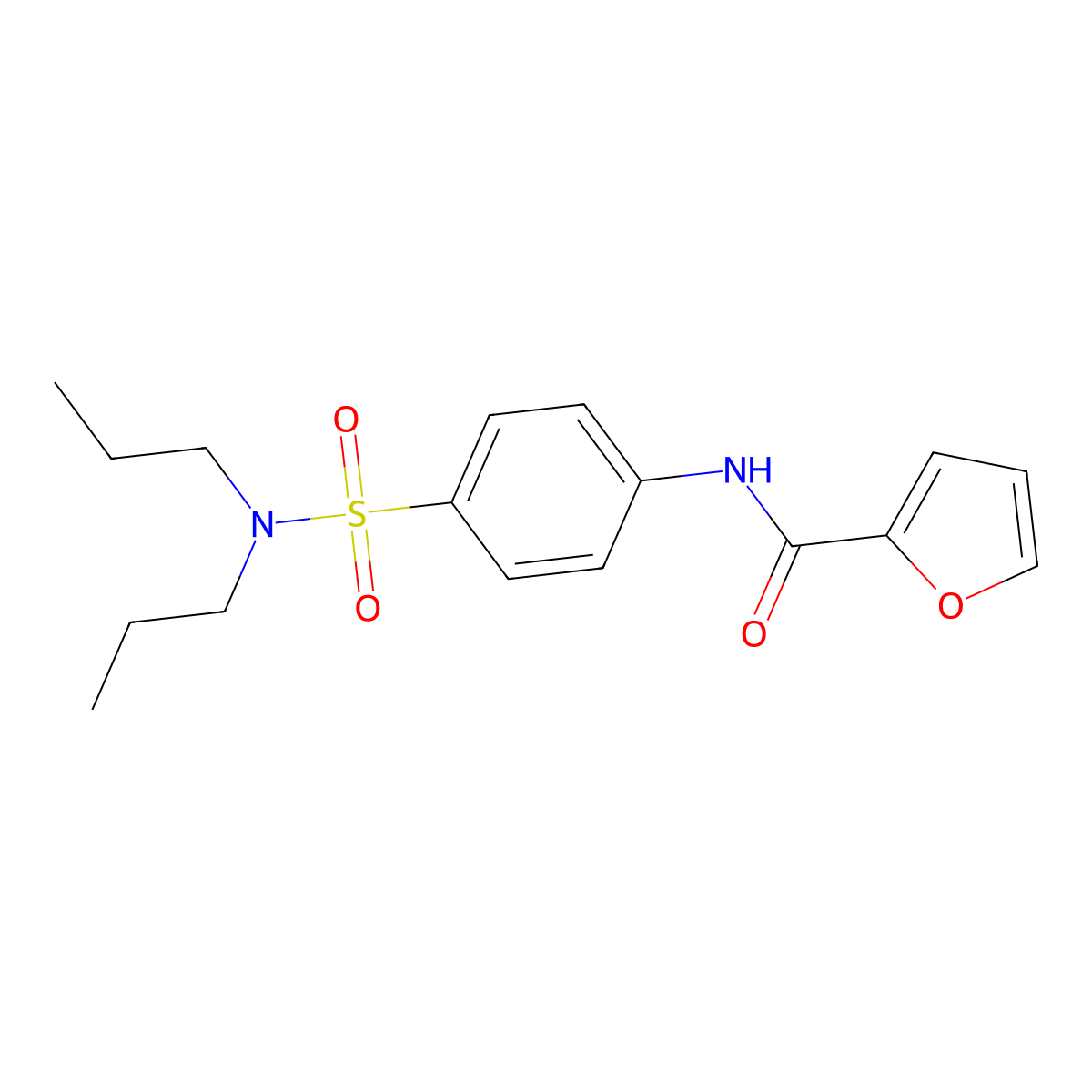 N-[4-(dipropylsulfamoyl)phenyl]furan-2-carboxamide molecular structure, CAS 510740-72-4