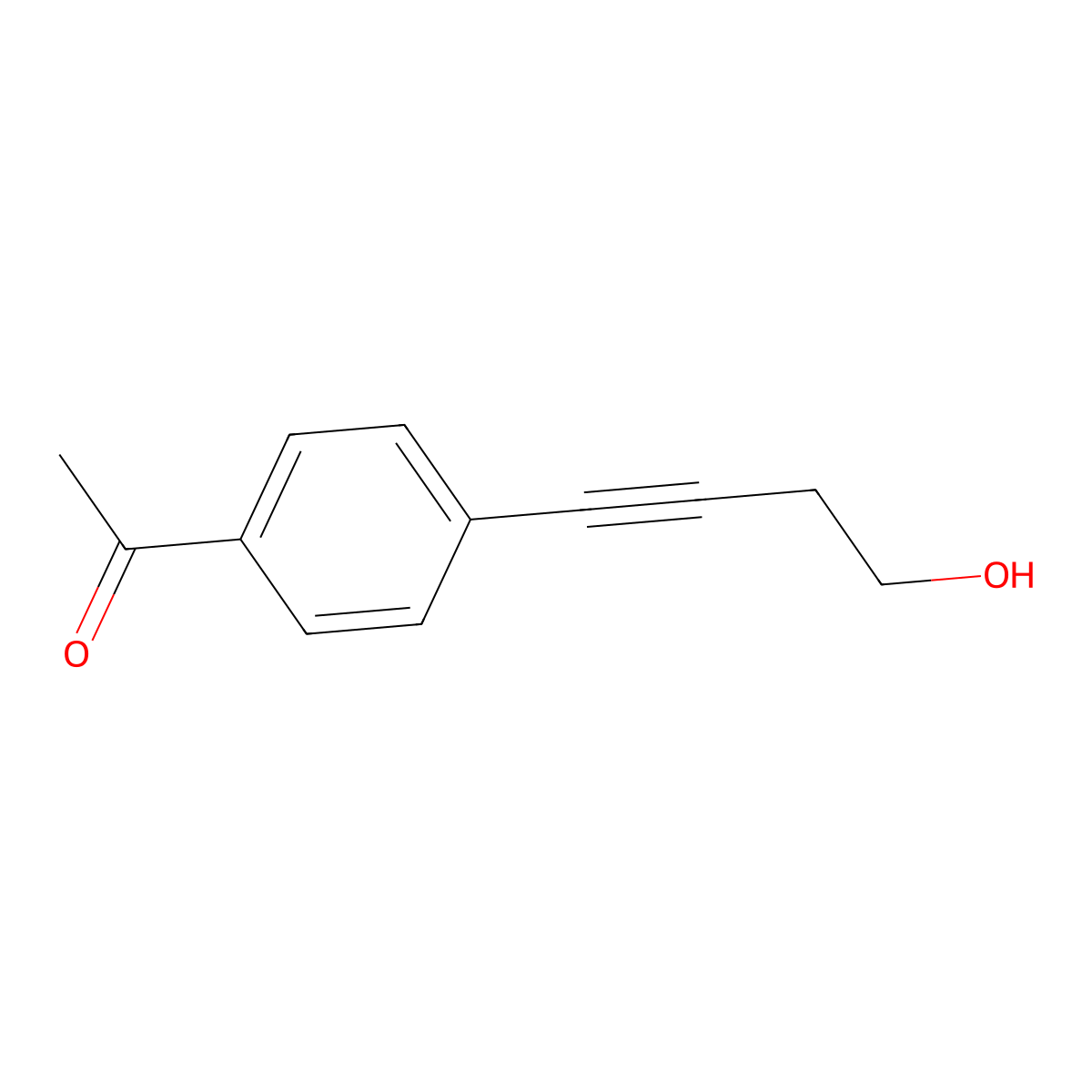 Ethanone, 1-[4-(4-hydroxy-1-butynyl)phenyl]- molecular structure, CAS 510754-35-5