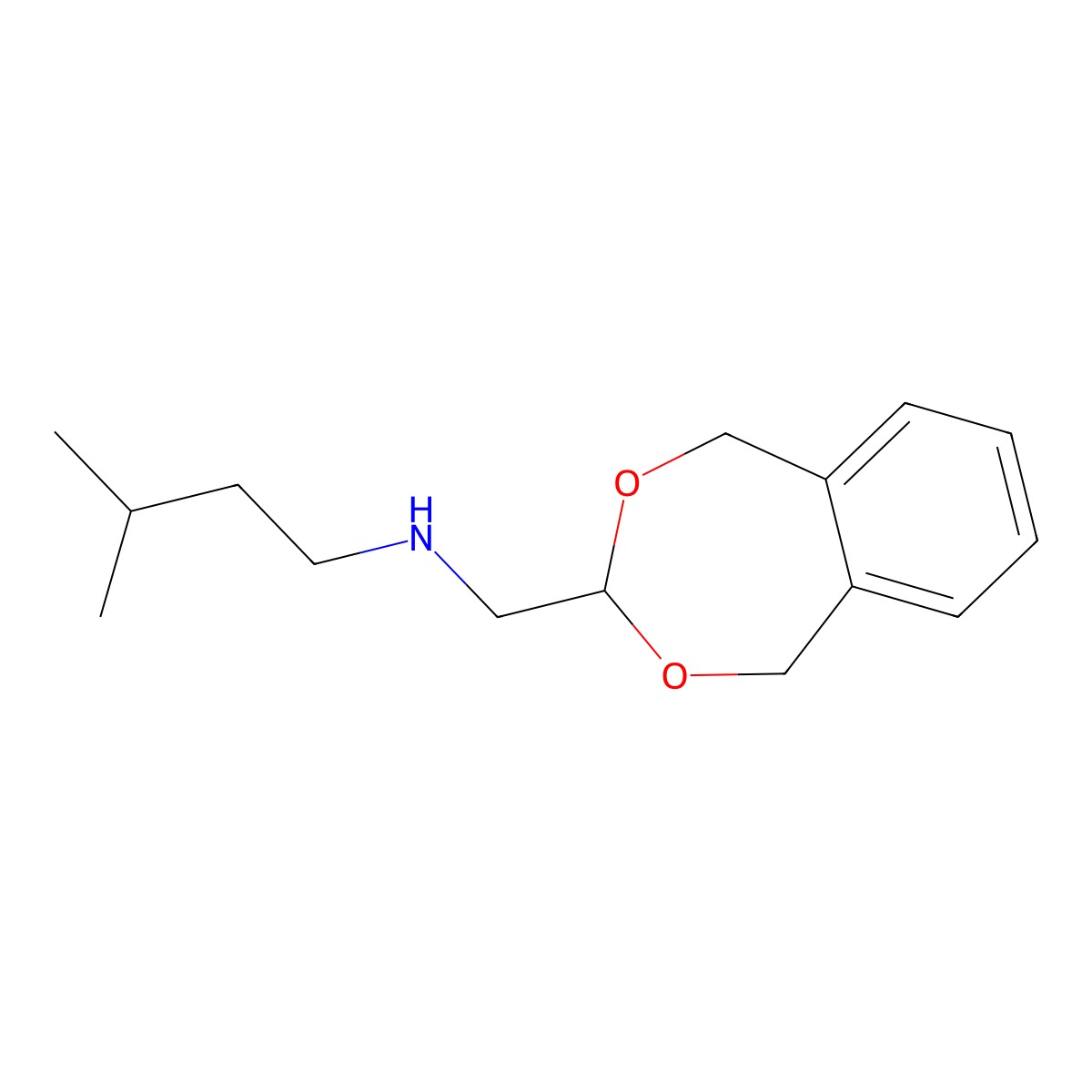 N-((1,5-Dihydrobenzo[e][1,3]dioxepin-3-yl)methyl)-3-methylbutan-1-amine molecular structure, CAS 510759-00-9