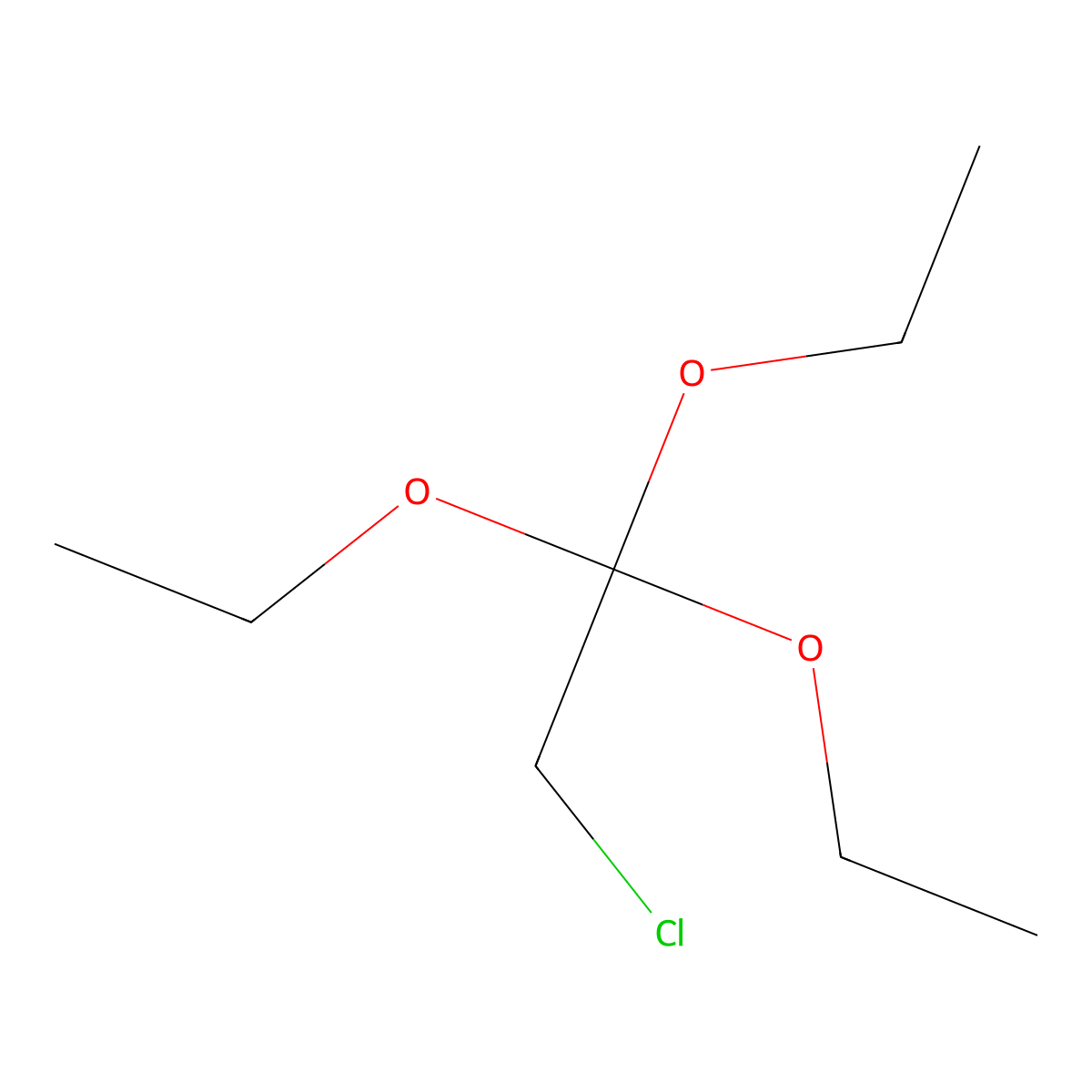 2-Chloro-1,1,1-triethoxyethane molecular structure, CAS 51076-95-0