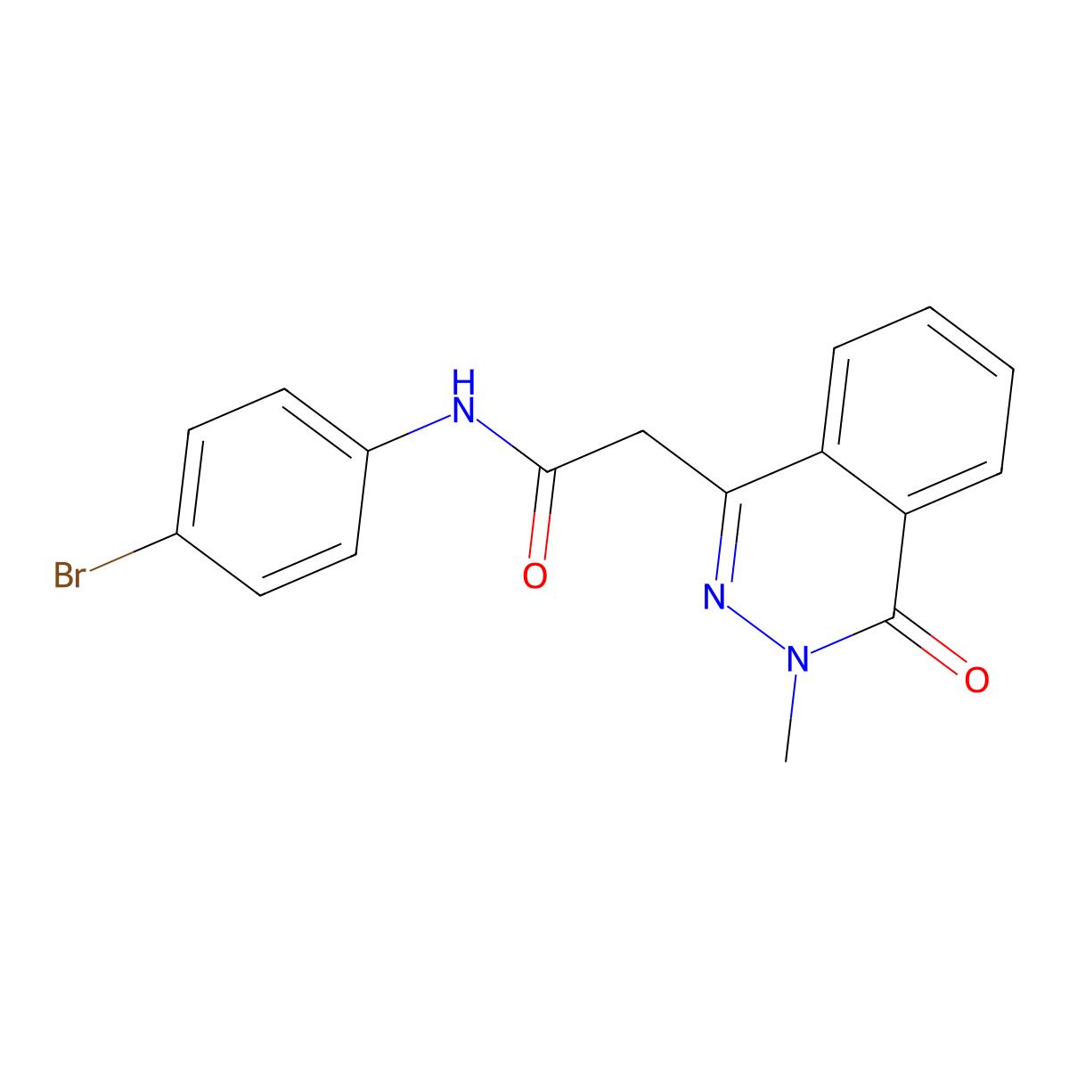 N-(4-bromophenyl)-2-(3-methyl-4-oxophthalazin-1-yl)acetamide molecular structure, CAS 510760-36-8
