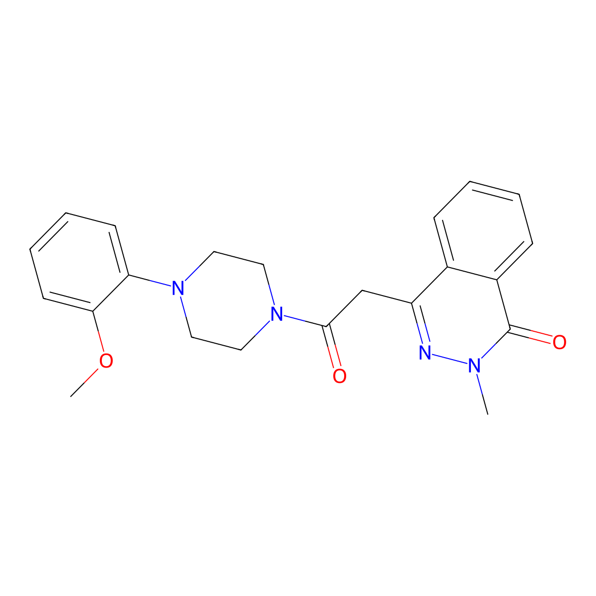 4-[2-[4-(2-Methoxyphenyl)piperazin-1-yl]-2-oxoethyl]-2-methylphthalazin-1-one molecular structure, CAS 510760-38-0