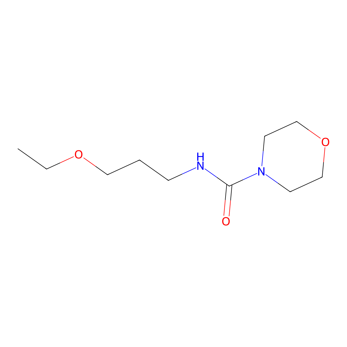 N-(3-ethoxypropyl)morpholine-4-carboxamide molecular structure, CAS 510763-26-5
