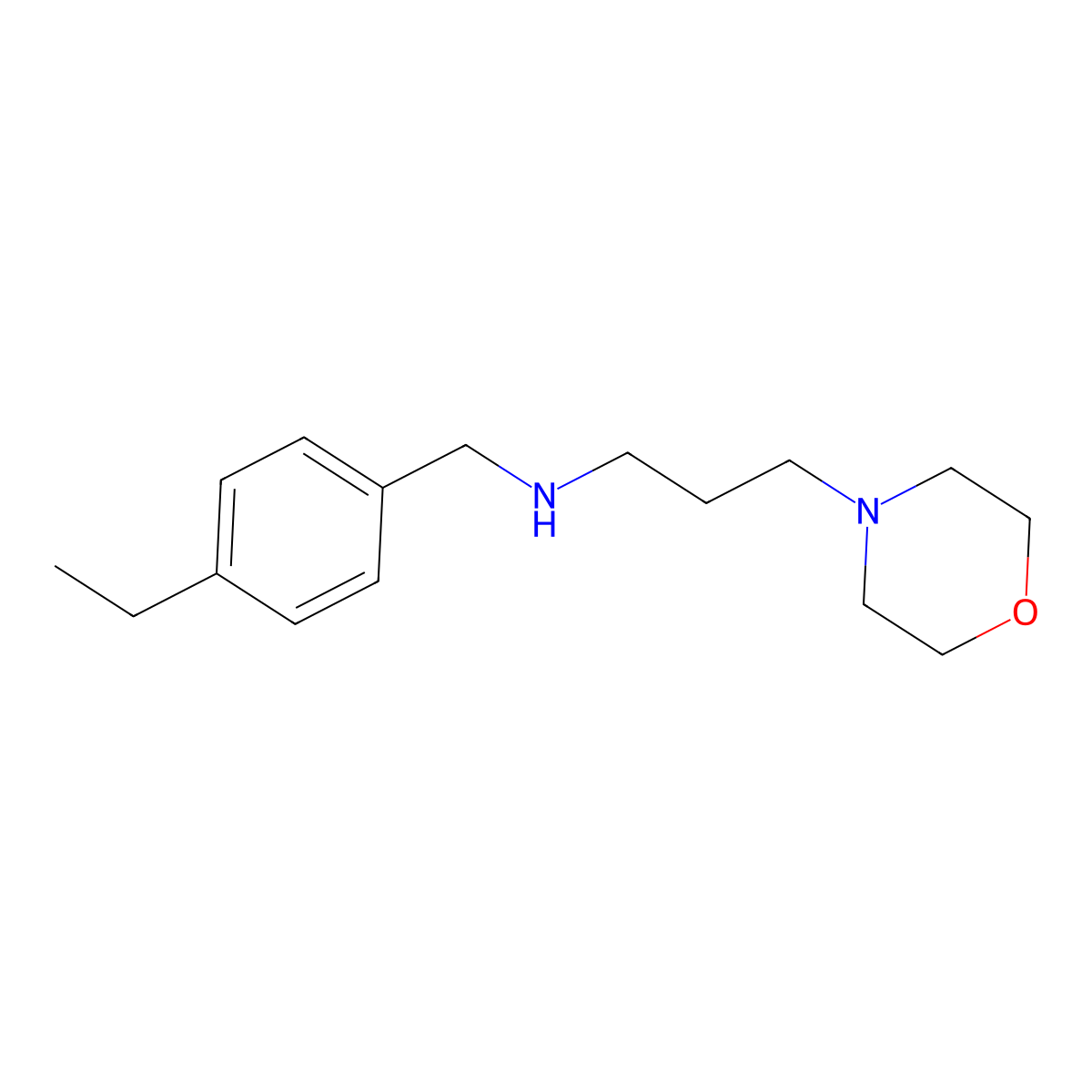 (4-Ethyl-benzyl)-(3-morpholin-4-yl-propyl)-amine molecular structure, CAS 510764-51-9