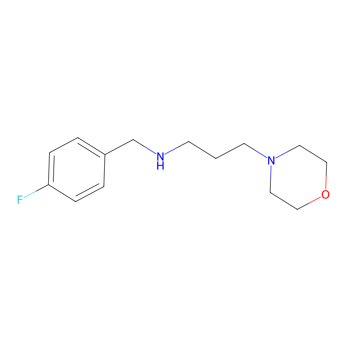 (4-Fluoro-benzyl)-(3-morpholin-4-yl-propyl)-amine molecular structure, CAS 510764-52-0