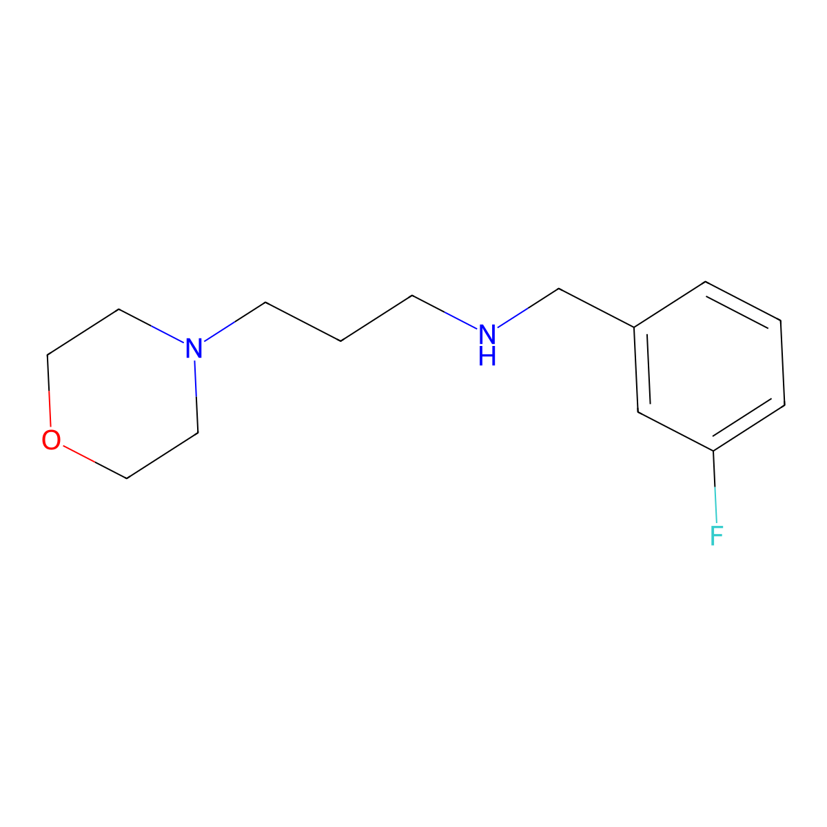 (3-Fluoro-benzyl)-(3-morpholin-4-yl-propyl)-amine molecular structure, CAS 510764-53-1