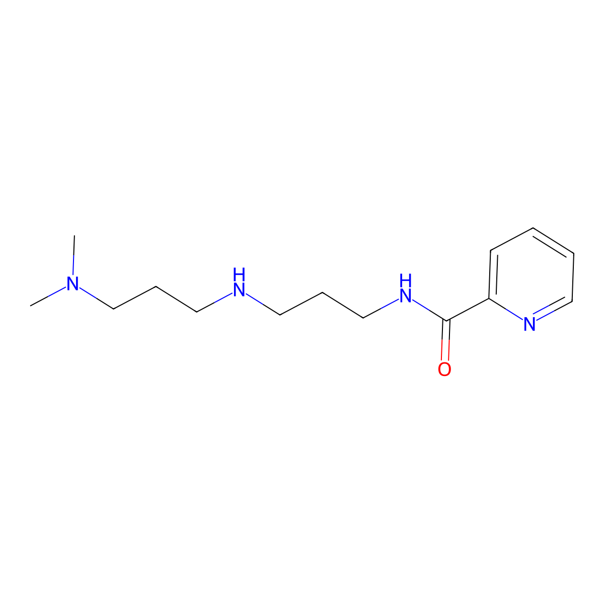 N-(3-((3-(Dimethylamino)propyl)amino)propyl)picolinamide molecular structure, CAS 510764-56-4