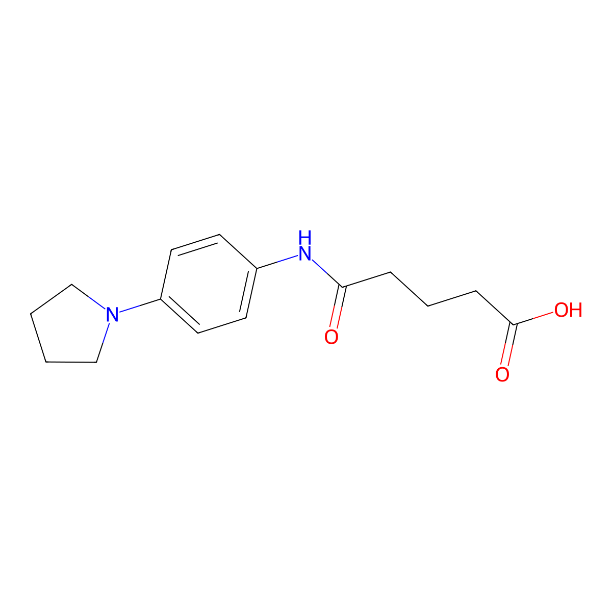 4-(4-Pyrrolidin-1-yl-phenylcarbamoyl)-butyric acid molecular structure, CAS 510764-92-8