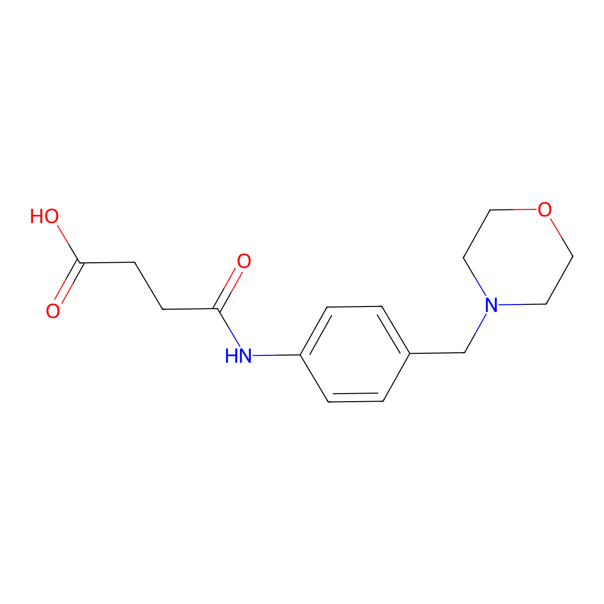 Butanoic acid, 4-[[4-(4-morpholinylmethyl)phenyl]amino]-4-oxo- molecular structure, CAS 510764-94-0