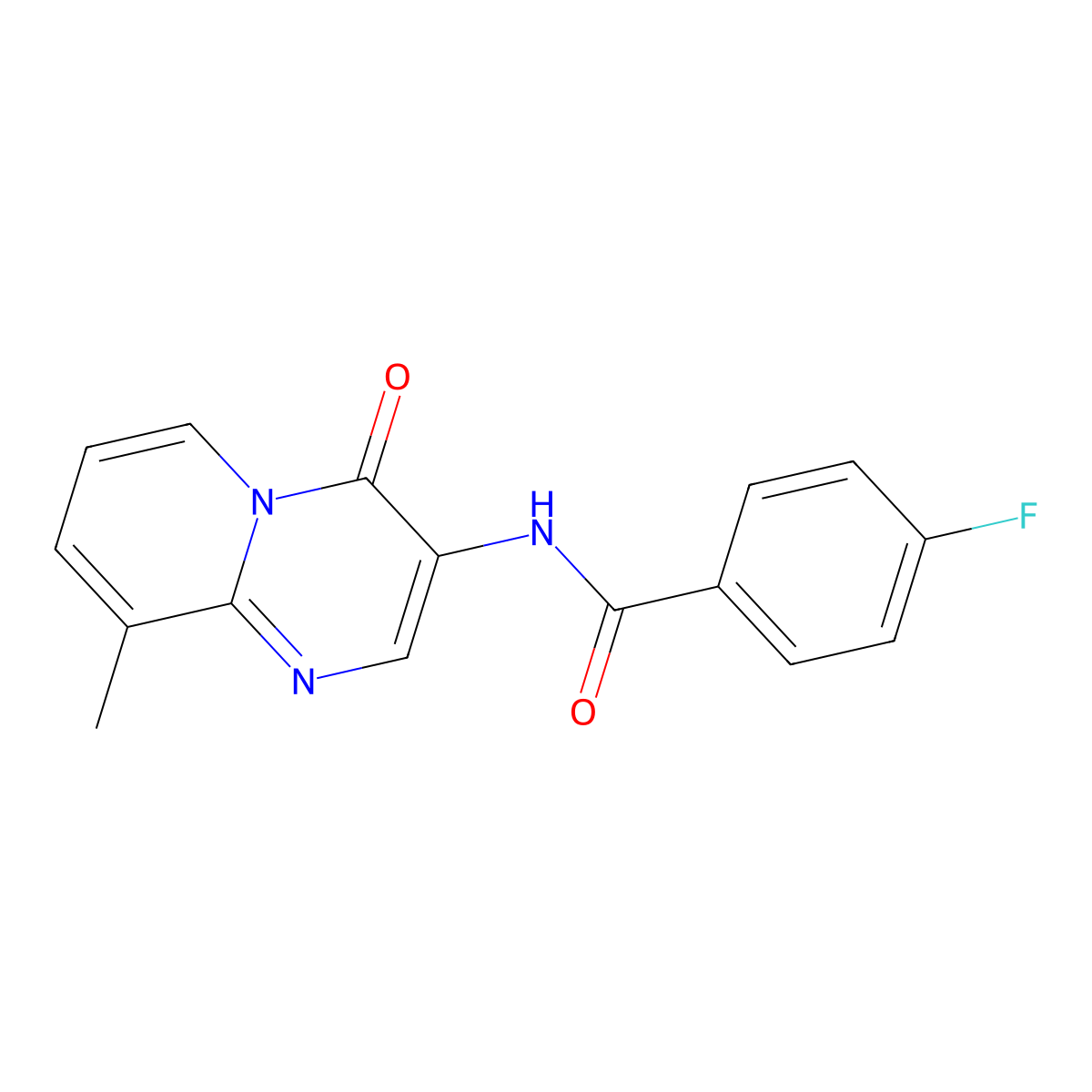 4-fluoro-N-(9-methyl-4-oxo-4H-pyrido[1,2-a]pyrimidin-3-yl)benzamide molecular structure, CAS 510765-31-8