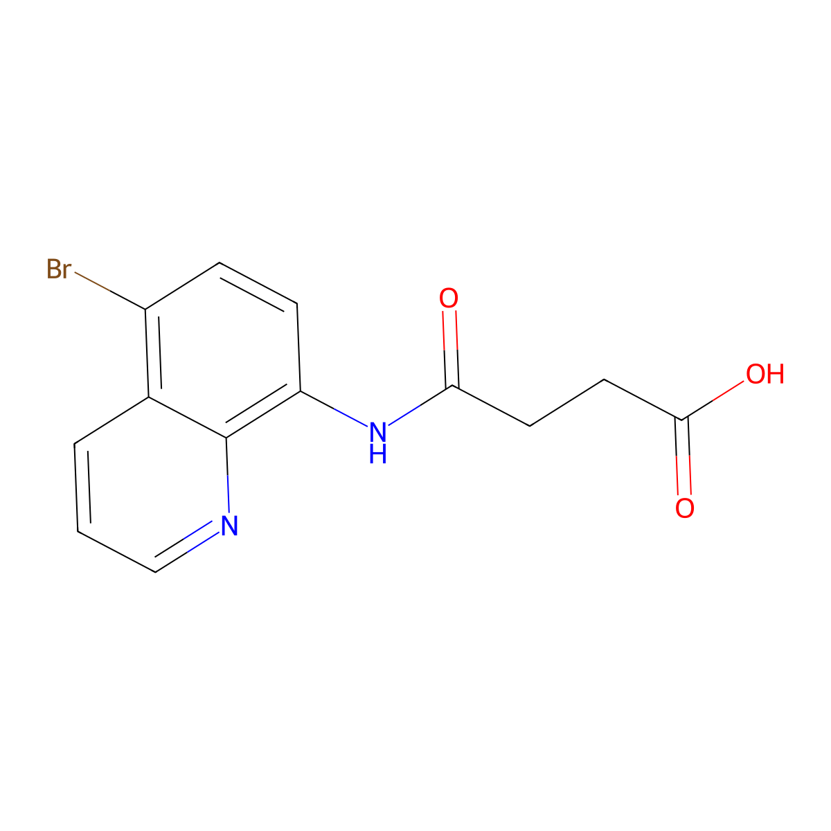 4-[(5-Bromo-8-quinolinyl)amino]-4-oxobutanoic acid molecular structure, CAS 510766-21-9